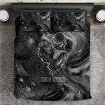Kek and Kauket Egyptian Bedding Set Primordial Darkness Design Cosmic Frogs and Serpents