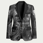 Kek and Kauket Egyptian Blazer Primordial Darkness Design Cosmic Frogs and Serpents