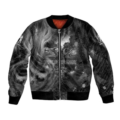 Kek and Kauket Egyptian Bomber Jacket Primordial Darkness Design Cosmic Frogs and Serpents