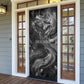 Kek and Kauket Egyptian Door Cover Primordial Darkness Design Cosmic Frogs and Serpents