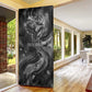 Kek and Kauket Egyptian Door Cover Primordial Darkness Design Cosmic Frogs and Serpents
