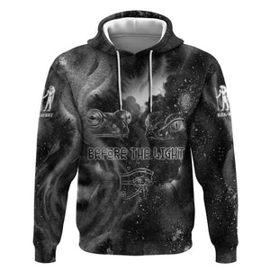 Kek and Kauket Egyptian Hoodie Primordial Darkness Design Cosmic Frogs and Serpents