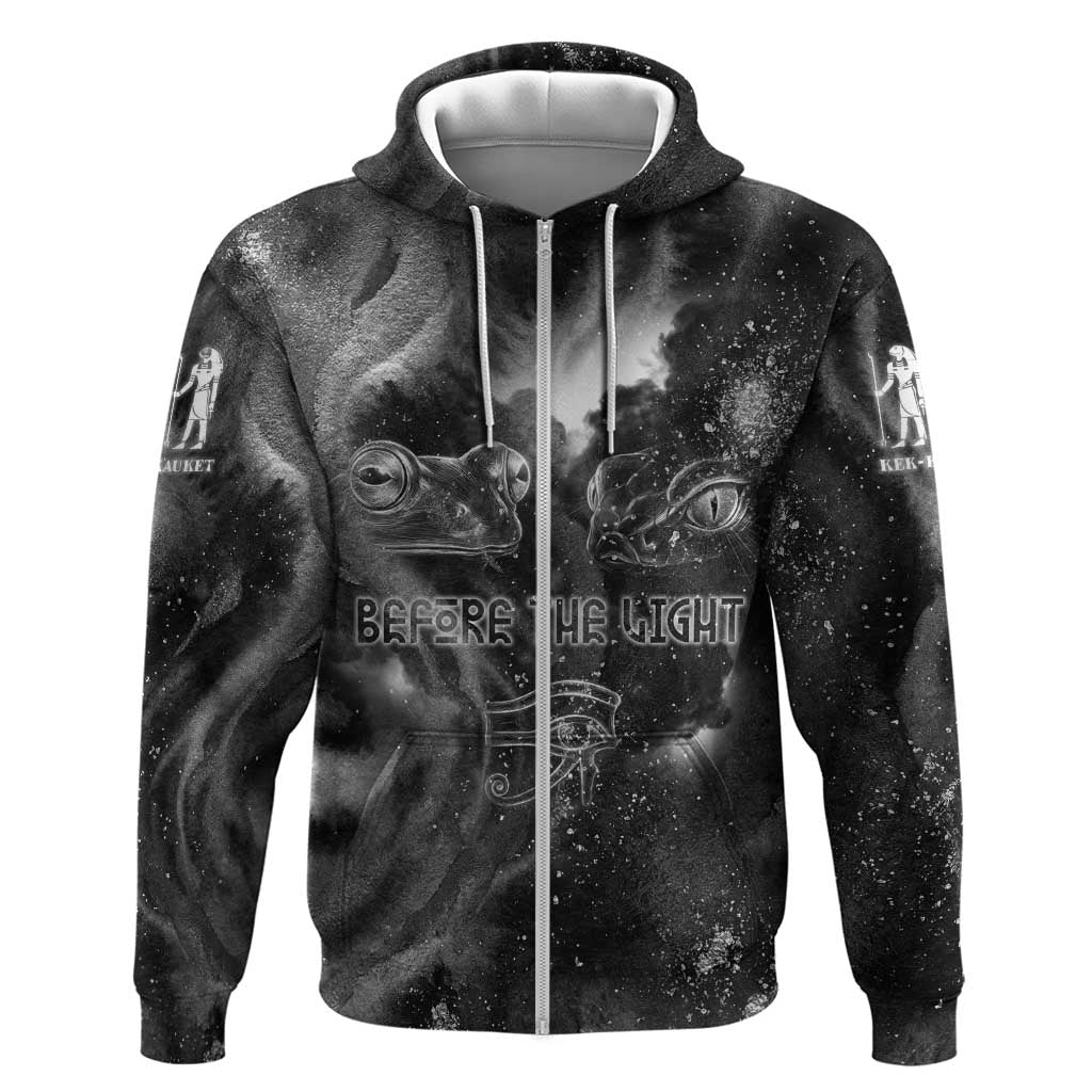 Kek and Kauket Egyptian Hoodie Primordial Darkness Design Cosmic Frogs and Serpents