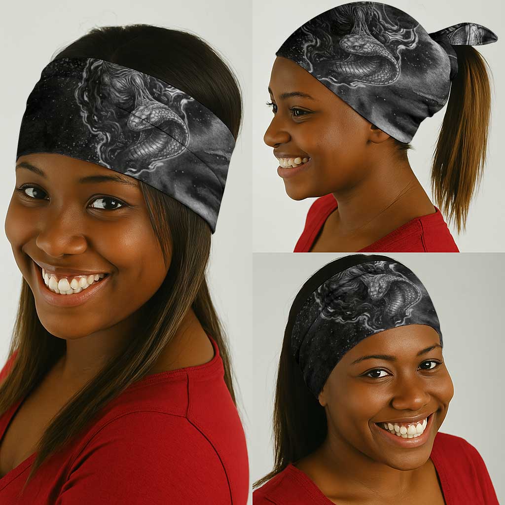 Kek and Kauket Egyptian Neck Gaiter Primordial Darkness Design Cosmic Frogs and Serpents