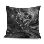 Kek and Kauket Egyptian Pillow Cover Primordial Darkness Design Cosmic Frogs and Serpents