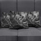 Kek and Kauket Egyptian Pillow Cover Primordial Darkness Design Cosmic Frogs and Serpents