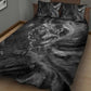 Kek and Kauket Egyptian Quilt Bed Set Primordial Darkness Design Cosmic Frogs and Serpents
