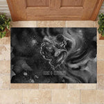 Kek and Kauket Egyptian Rubber Doormat Primordial Darkness Design Cosmic Frogs and Serpents