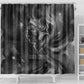 Kek and Kauket Egyptian Shower Curtain Primordial Darkness Design Cosmic Frogs and Serpents