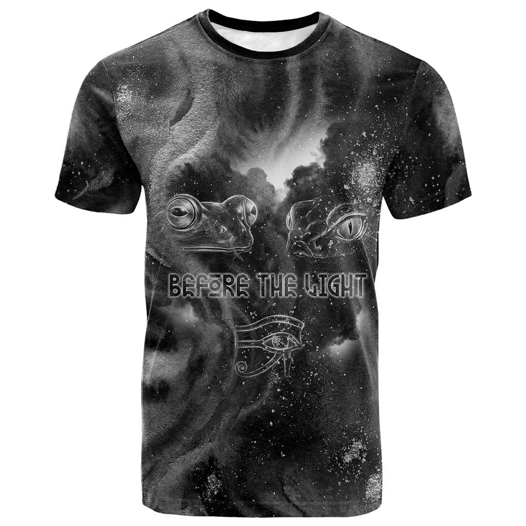 Kek and Kauket Egyptian T shirt Primordial Darkness Design Cosmic Frogs and Serpents