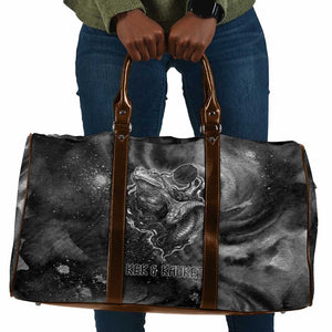 Kek and Kauket Egyptian Travel Bag Primordial Darkness Design Cosmic Frogs and Serpents