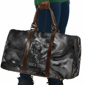 Kek and Kauket Egyptian Travel Bag Primordial Darkness Design Cosmic Frogs and Serpents