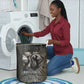 Egypt Kek and Kauket Laundry Basket Ancient Void Theme with Frog and Serpent Duality