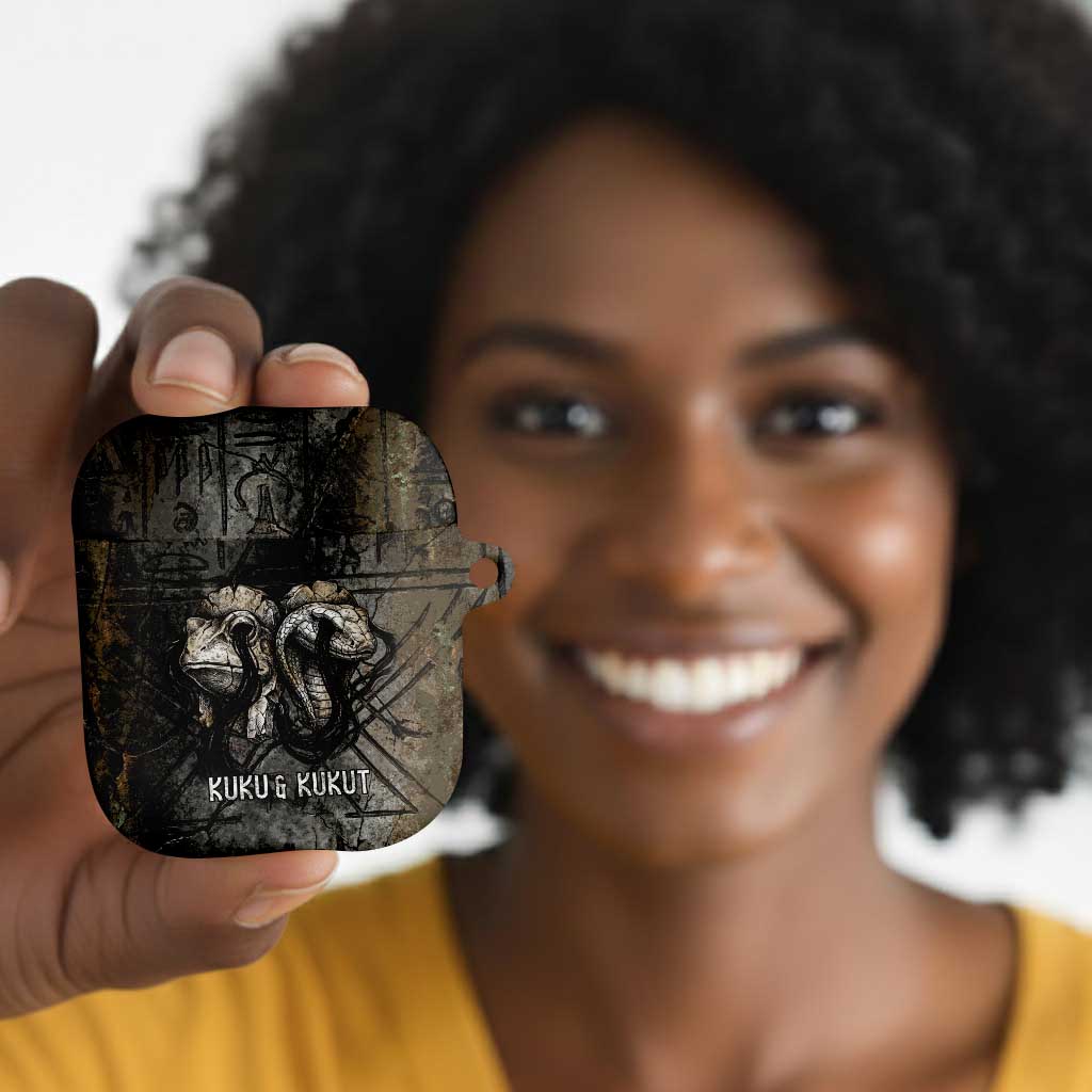 Egypt Kek and Kauket AirPods Case Ancient Void Theme with Frog and Serpent Duality