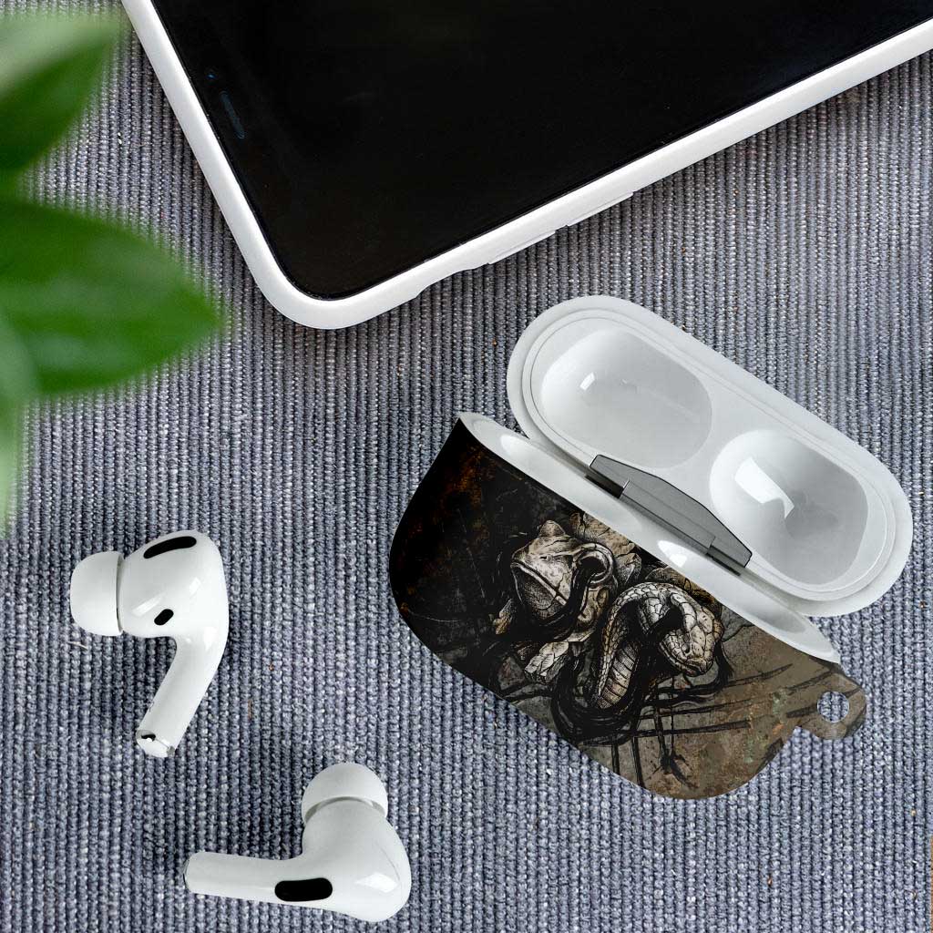 Egypt Kek and Kauket AirPods Case Ancient Void Theme with Frog and Serpent Duality