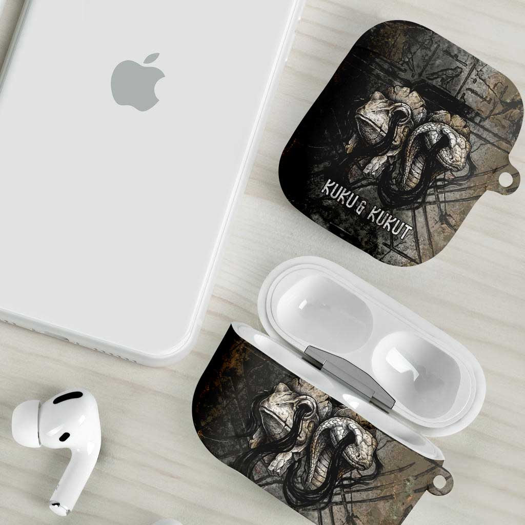 Egypt Kek and Kauket AirPods Case Ancient Void Theme with Frog and Serpent Duality