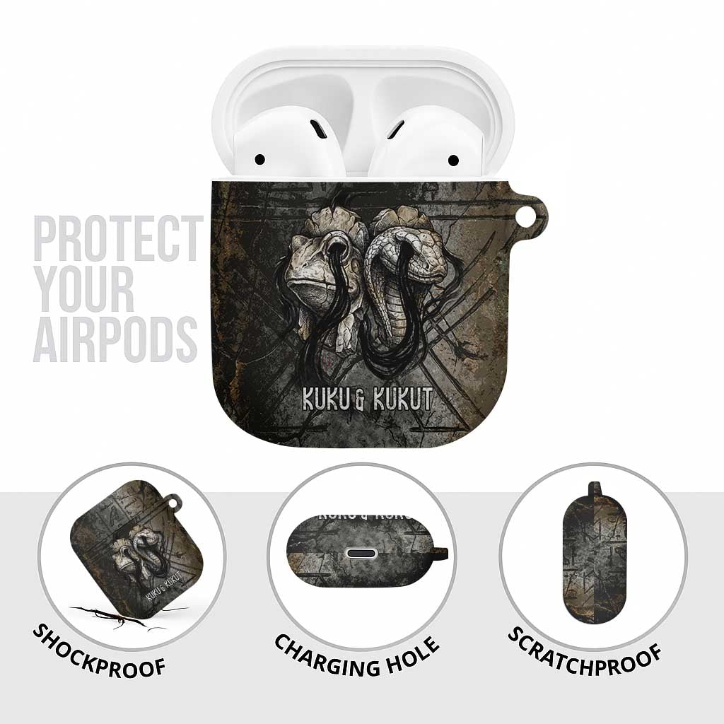 Egypt Kek and Kauket AirPods Case Ancient Void Theme with Frog and Serpent Duality