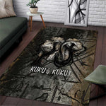 Egypt Kek and Kauket Area Rug Ancient Void Theme with Frog and Serpent Duality