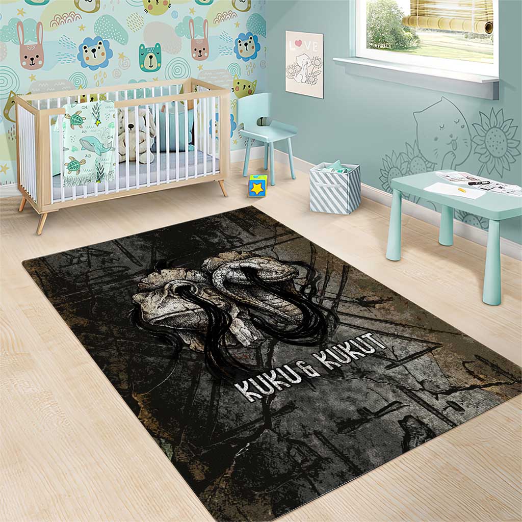 Egypt Kek and Kauket Area Rug Ancient Void Theme with Frog and Serpent Duality