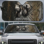 Egypt Kek and Kauket Auto Sun Shade Ancient Void Theme with Frog and Serpent Duality