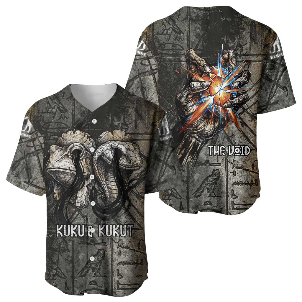 Egypt Kek and Kauket Baseball Jersey Ancient Void Theme with Frog and Serpent Duality