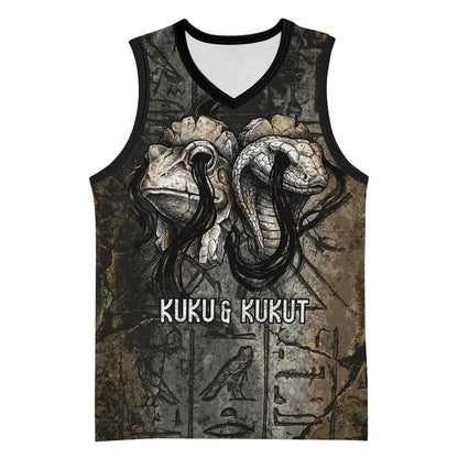 Egypt Kek and Kauket Basketball Jersey Ancient Void Theme with Frog and Serpent Duality