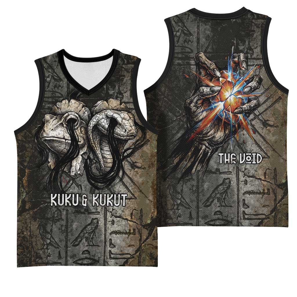 Egypt Kek and Kauket Basketball Jersey Ancient Void Theme with Frog and Serpent Duality