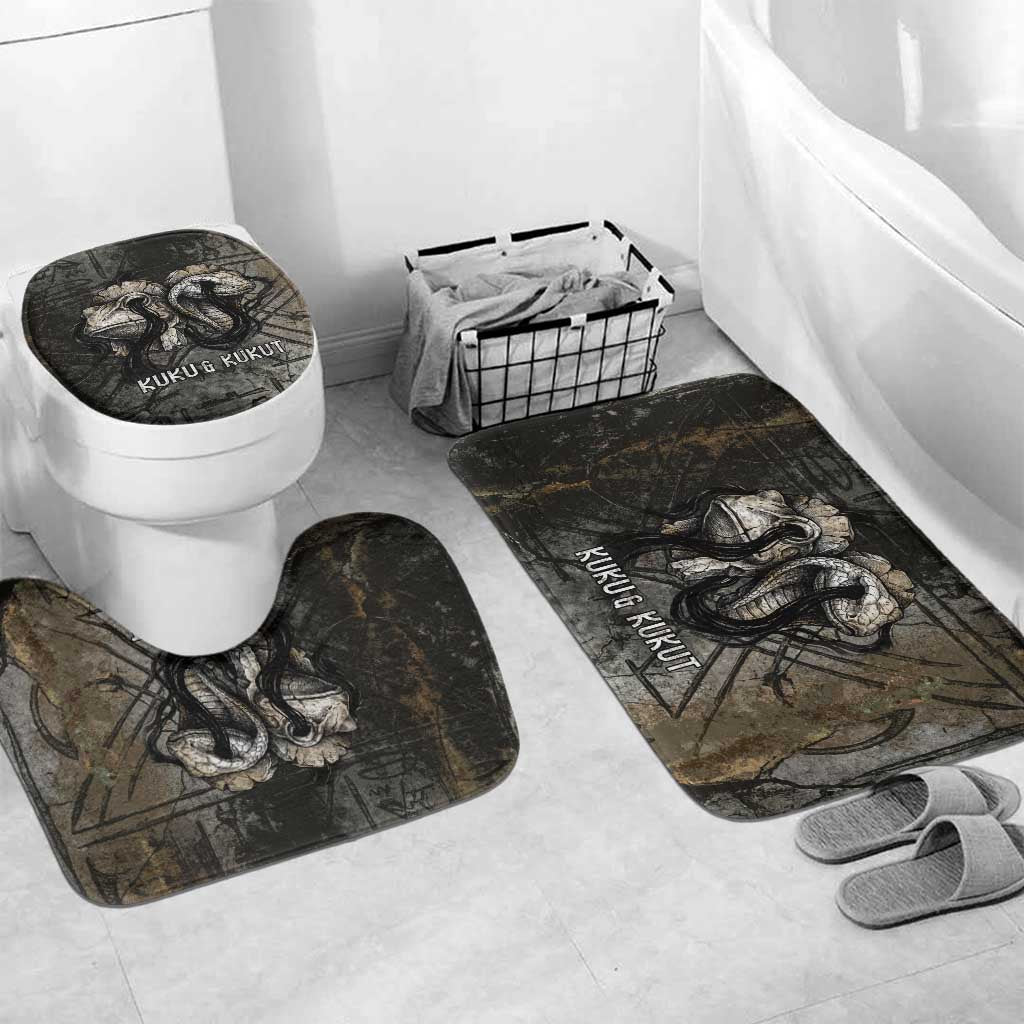 Egypt Kek and Kauket Bathroom Set Ancient Void Theme with Frog and Serpent Duality