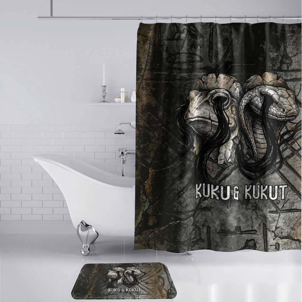 Egypt Kek and Kauket Bathroom Set Ancient Void Theme with Frog and Serpent Duality