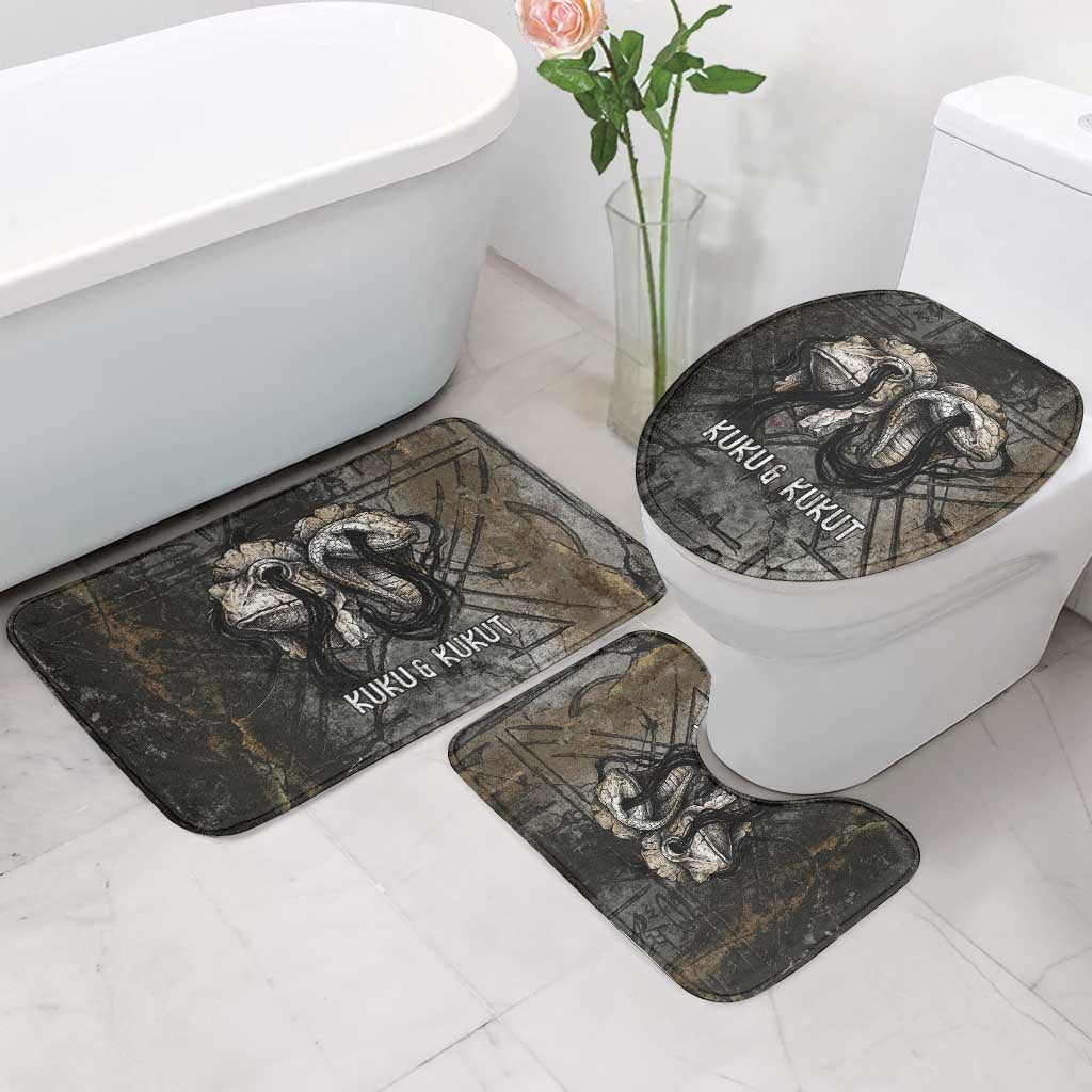 Egypt Kek and Kauket Bathroom Set Ancient Void Theme with Frog and Serpent Duality
