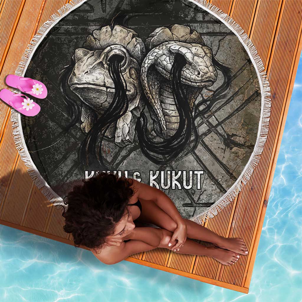 Egypt Kek and Kauket Beach Blanket Ancient Void Theme with Frog and Serpent Duality