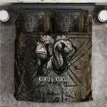 Egypt Kek and Kauket Bedding Set Ancient Void Theme with Frog and Serpent Duality