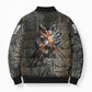 Egypt Kek and Kauket Bomber Puffer Jacket Ancient Void Theme with Frog and Serpent Duality