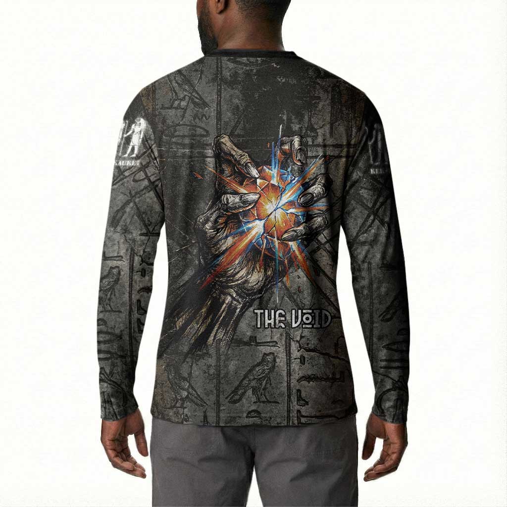 Egypt Kek and Kauket Button Sweatshirt Ancient Void Theme with Frog and Serpent Duality
