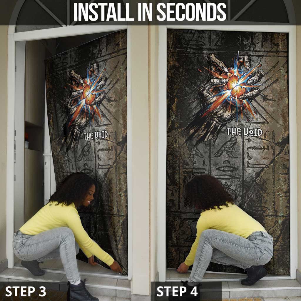 Egypt Kek and Kauket Door Cover Ancient Void Theme with Frog and Serpent Duality
