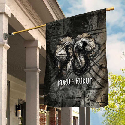 Egypt Kek and Kauket Garden Flag Ancient Void Theme with Frog and Serpent Duality