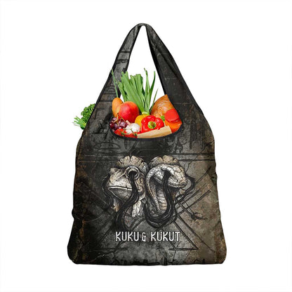 Egypt Kek and Kauket Grocery Bag Ancient Void Theme with Frog and Serpent Duality