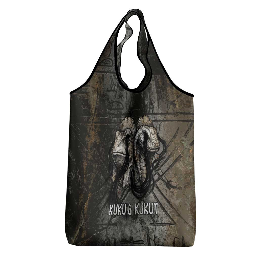 Egypt Kek and Kauket Grocery Bag Ancient Void Theme with Frog and Serpent Duality