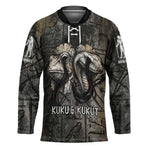 Egypt Kek and Kauket Hockey Jersey Ancient Void Theme with Frog and Serpent Duality
