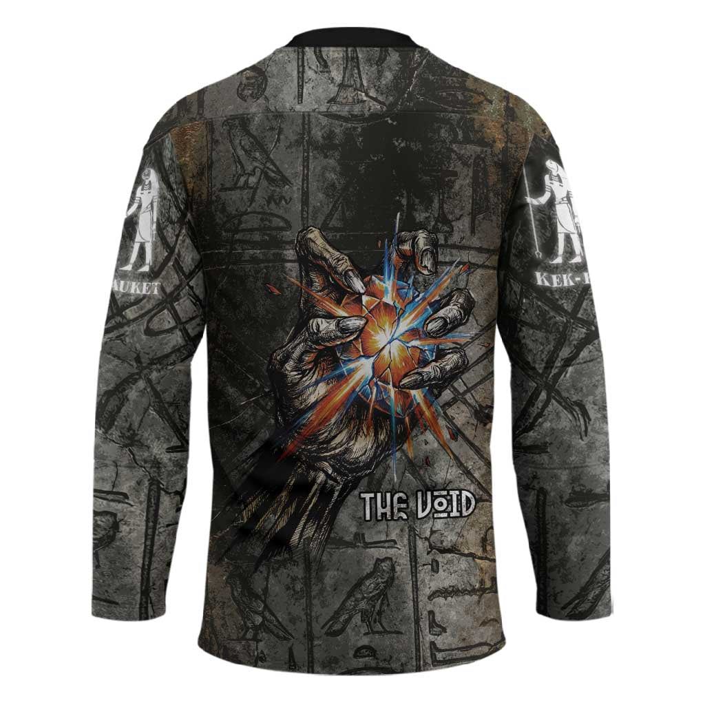 Egypt Kek and Kauket Hockey Jersey Ancient Void Theme with Frog and Serpent Duality