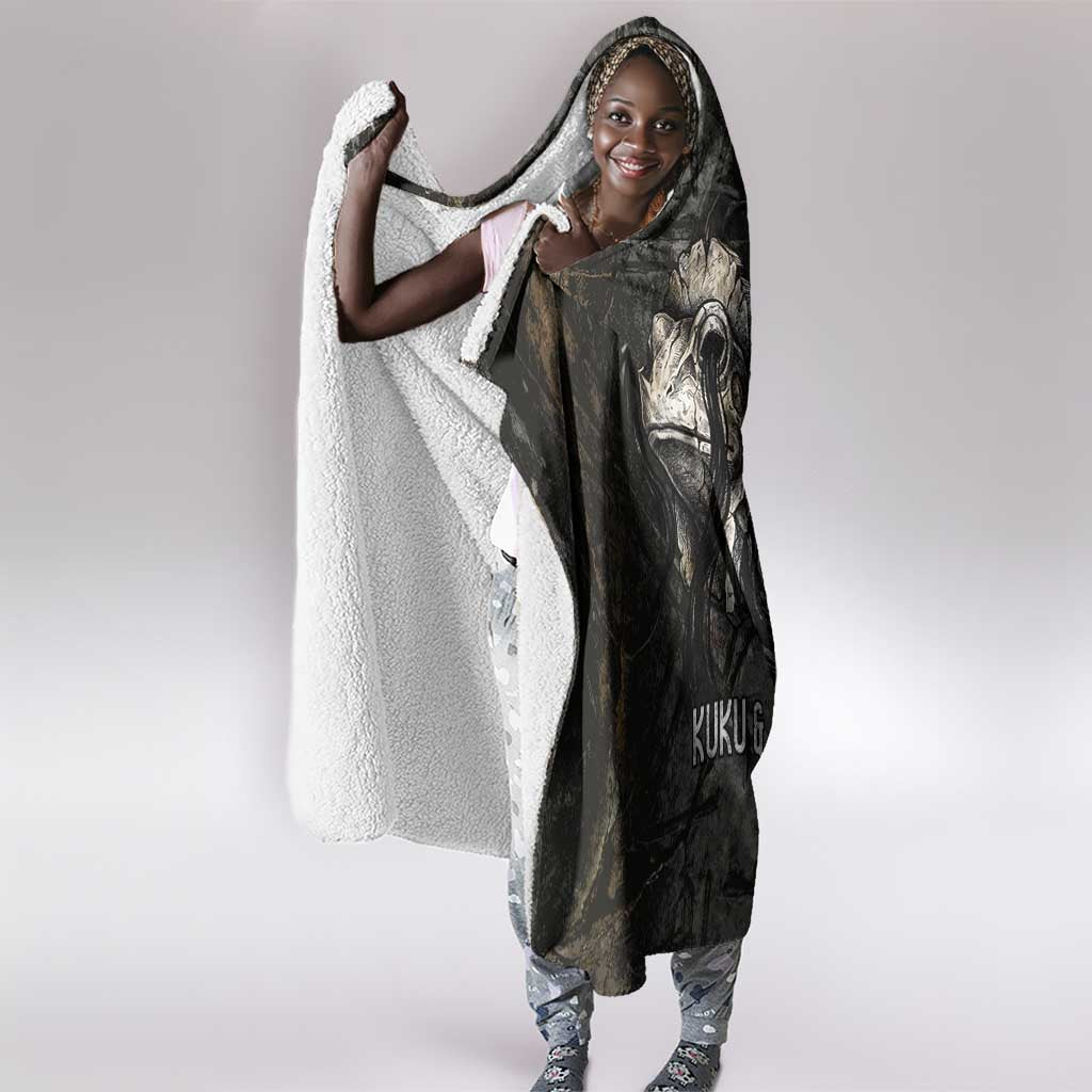 Egypt Kek and Kauket Hooded Blanket Ancient Void Theme with Frog and Serpent Duality