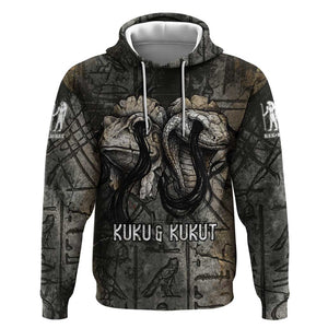 Egypt Kek and Kauket Hoodie Ancient Void Theme with Frog and Serpent Duality