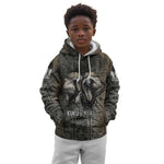 Egypt Kek and Kauket Kid Hoodie Ancient Void Theme with Frog and Serpent Duality