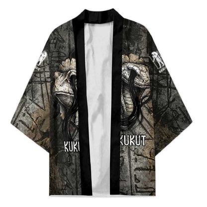 Egypt Kek and Kauket Kimono Ancient Void Theme with Frog and Serpent Duality