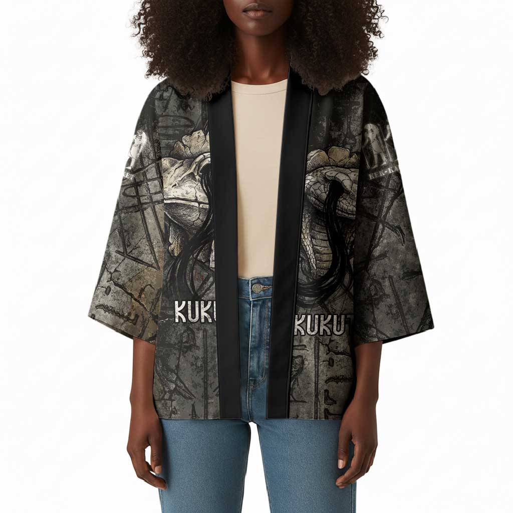 Egypt Kek and Kauket Kimono Ancient Void Theme with Frog and Serpent Duality