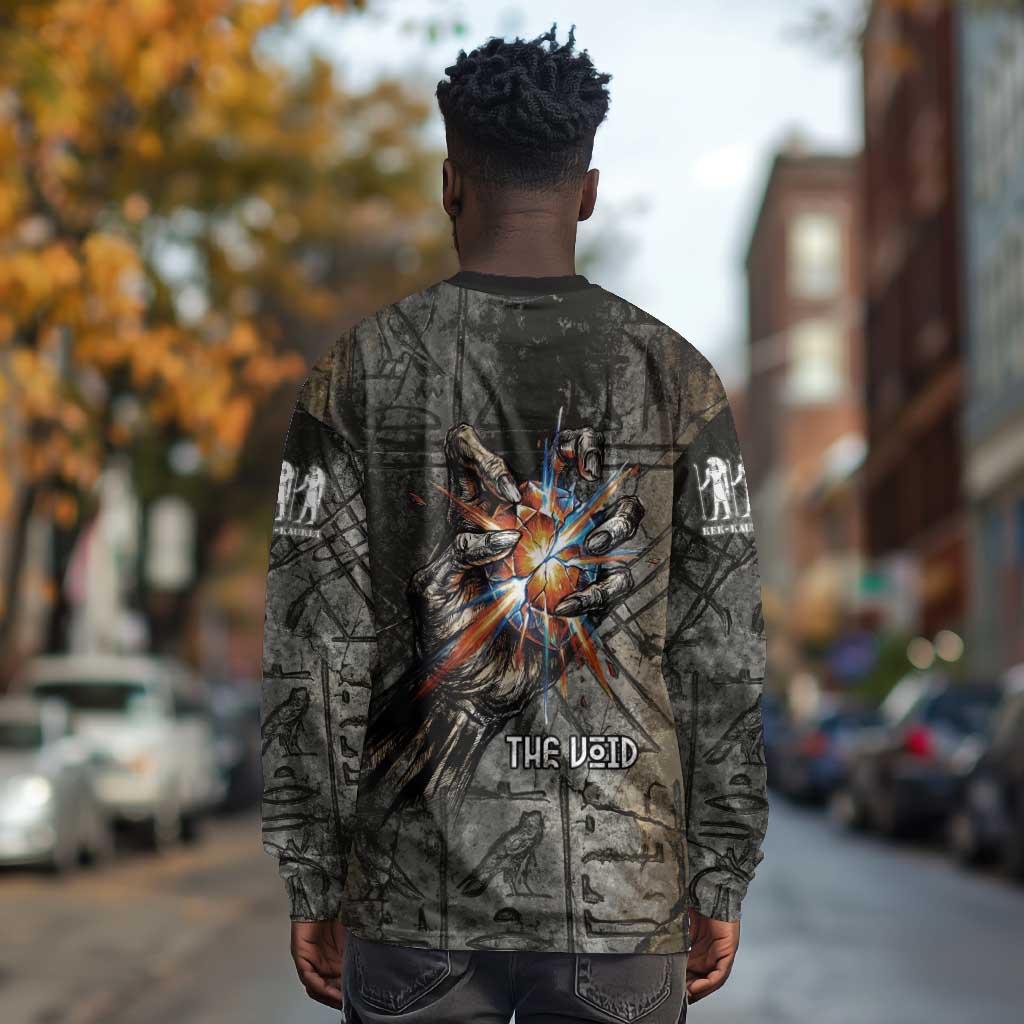 Egypt Kek and Kauket Long Sleeve Shirt Ancient Void Theme with Frog and Serpent Duality