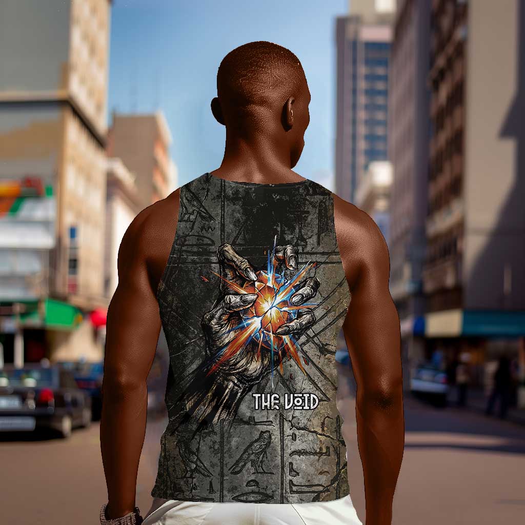 Egypt Kek and Kauket Men Tank Top Ancient Void Theme with Frog and Serpent Duality