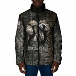 Egypt Kek and Kauket Padded Jacket Ancient Void Theme with Frog and Serpent Duality