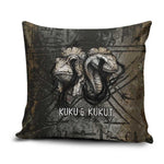 Egypt Kek and Kauket Pillow Cover Ancient Void Theme with Frog and Serpent Duality