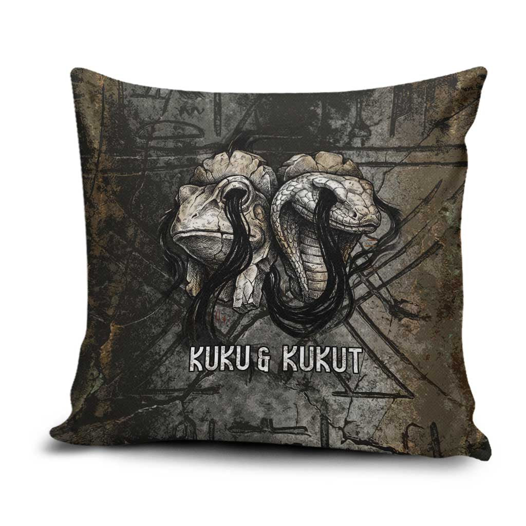 Egypt Kek and Kauket Pillow Cover Ancient Void Theme with Frog and Serpent Duality